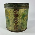 Antique Country Club Cigar Advertising Litho Tobacco Store Humidor Tin Can
