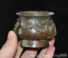 2 4 old China Ancient Dynasty Bronze Fengshui Beast Incense Burner Censer Statue