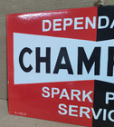Champion Spark Plugs Porcelain Enamel Sign  18 X 10 Inches 2 Sided