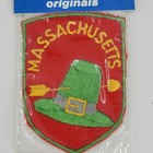 1980s Massachusetts Patch Voyager Originals Pilgrim Hat Arrow Ma