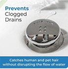 Tubshroom Chrome Revolutionary Tub Drain Protector Hair Catcher Strainer Snare