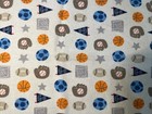 Vintage Sports Basketball Baseball Soccer Baby Receiving Blanket Flannel