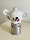 Espresso Coffee Maker Stovetop Mokka Pot Porcelain Jug For 2 Or 4 Servings