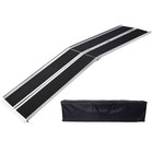 10ft Aluminum Wheelchair Ramp 600lb Capacity Foldable Portable Non-skid