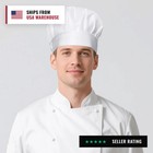 3 Pack Adult Chefs Hat Adjustable Elastic Baker Kitchen Cooking Chefs Cap