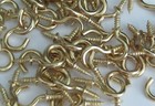 1 2  Cup Hooks  Brass Plated  Screw In Type  Lot 100 Or 500