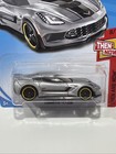 Hot Wheels 2017 Then And Now Corvette C7 Z06 Silver Kmart Exclusive Hc53