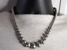 Spring Moon 20  Stamped 8-18mm Navajo Pearls Sterling Silver Necklace On Chain