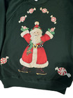 Vtg Ugly Christmas Painted Santa Sweatshirt Crewneck Usa Xl Jerzees Holiday