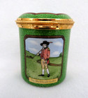 Staffordshire Enamels England Hinged Top Trinket Box   Men s   Ladies Golf