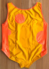 Men   s Pro Wrestling Singlet Yellow W  Orange Geometric Design Sz Xxl Spandex