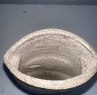Pottery Vase Textured Beige Speckled Raised Lizard Landscape Desert Scene