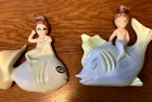 Vintage Arnels Mermaids On Fish Wall Hanger Figurines W handpainted Details