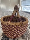 Small African Bolga Basket Beautiful Condition Hand Woven                    Great Basket