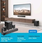 Acoustic Audio Aa5190 5 1 Soundbar W  Wireless Subwoofer Remote Bt Usb Black