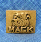 Mack Truck Bulldog Mascot Dress Belt Buckle Trucker Brass Vtg 80s Taiwan  nox472