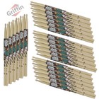 Griffin Elite Maple Wood Drum Sticks - 24 Pairs 5a Drumming Classic Raw Grit