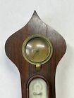 Antique English Rosewood Banjo Barometer Harris East Dereham Bone Inlay Unusual