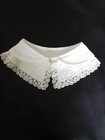 Cotton   Lace Detachable Dress White Collar 13 5  Snap Handicrafted On Machine