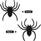 Plastic Spiders Halloween Decorations  3 9 X 3 7 Inches  Black
