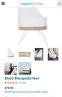 Shoo Mosquito Net - Snoo Happiest Baby  New Unopened
