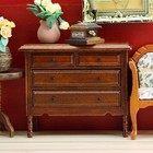 1 12 Scale Dollhouse Miniatures Cabinet Living Room Drawer Vintage Furniture