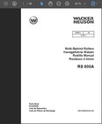 Wacker Neuson Rs600a Single Drum Roller Operators Parts Owners Manual Pdf Usb