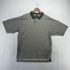 Vintage Nike Polo Shirt Mens Medium Green Geometric Knit Retro All Over Golf Y2k