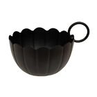 New Primitive Black Metal Taper Candle Holder Handle 3 25 hx4 d Farmhouse Rustic