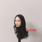 1 6 Beauty Girl Black Hair Head Sculpt For 12  Female Tbl Ph Figure Body Doll