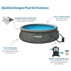 Funsicle 12  X 36  Quickset Ring Top Above Ground Swimming Pool  Herringbone