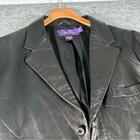 Ralph Lauren Purple Label Jacket Men 42 Black Lambskin Leather Blazer Sport Coat