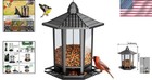 Elegant Retro Pagoda Bird Feeder - Squirrel Proof With 360   Perch For Wild Birds