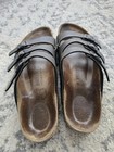 Birkenstock Women s Triple Strap Buckle Slide Sandals Black Us 7 5 Synthetic