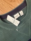 Gap Kids Sweater Green Blue Stripe Size 14 16 Xxl New Nwt