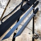 9pc Black Tactical Fixed Blade Sword Machete Axe Hatchet Karambit Knife Set