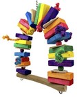 3200 Bonka Bird Toys Medium Jazzy Swing Parrot Cage Toy Conure Quaker Pionus Pet