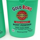 2x Gold Bond Body Powder Medicated Extra Strength With Talc 4 Oz Original Form