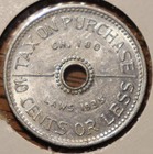 1938 Washington State Sales Tax Token