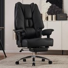 Black - Excebet Big And Tall Office Chair 400lbs Wide Seat  Leather High Back
