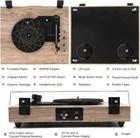 Vintage 3-speed Turntable Bluetooth Input Record Player Vinyl Light Wood 