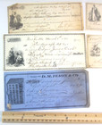 Lot Of 5 - Antique Checks- All From 1800   s -  4  pa 