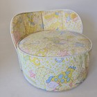 Vintage Retro 70 s Kids Childs Padded Booster Seat Toddler Chair 60s