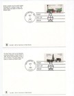 United States Maximum Card Locomotives 2362-66 Stamp And Cancel On Text Side