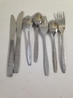 Twa Airline Mid-century Stainless Inflight Flatware Atomic Crosshatch 37 Piece