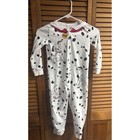 Disney 101 Dalmatians Hooded One Piece Pajamas Toddler 5t White Black Costume