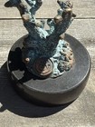 Spi Solid Brass 6  Seahorse Green On Marble Base Stunning