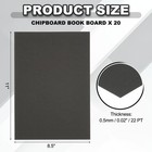 Chipboard Book Board  11 X 8 5 Inch 22 Pt 20 Pcs Binding Supplies  Black