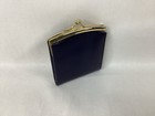 Saks Fifth Avenue Vintage Kiss Lock Leather Coin Purse          Blue W2-3 4    X H3   