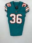  36 Will Parks Miami Dolphins Game Used Aqua Throwback Jersey Year 2021 Sz 40